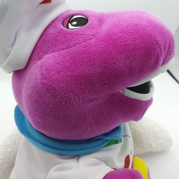 Chef Barney 12 in. Plush Toy Fisher Price Mattel 2017 - Child Hat Not Included - Picture 3 of 11